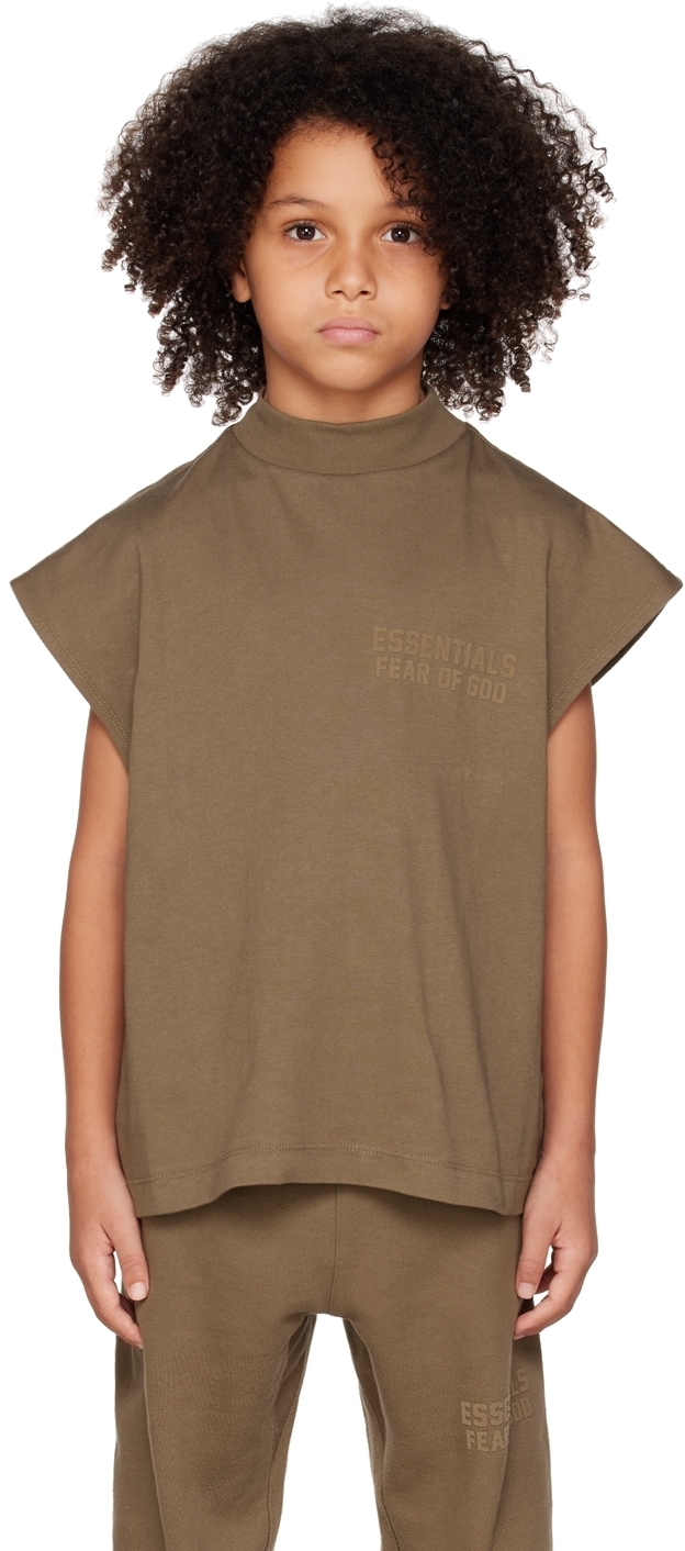 Essentials Kids Brown Muscle T-Shirt Essentials