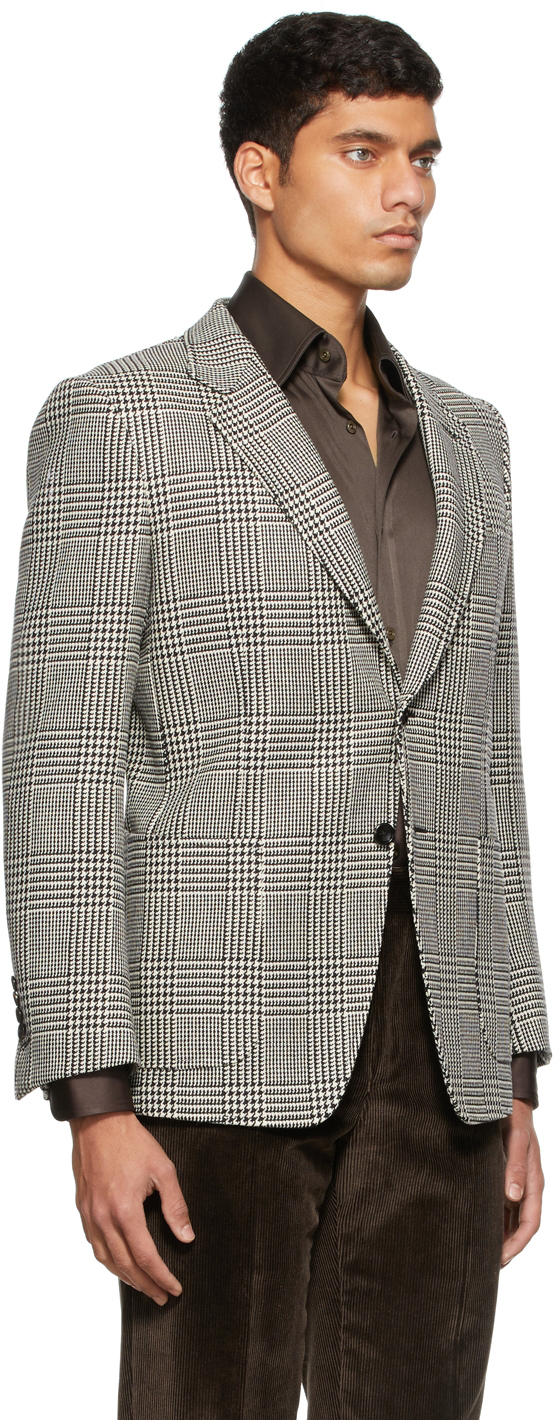 TOM FORD Black & White Prince Of Wales O'Connor Blazer TOM FORD