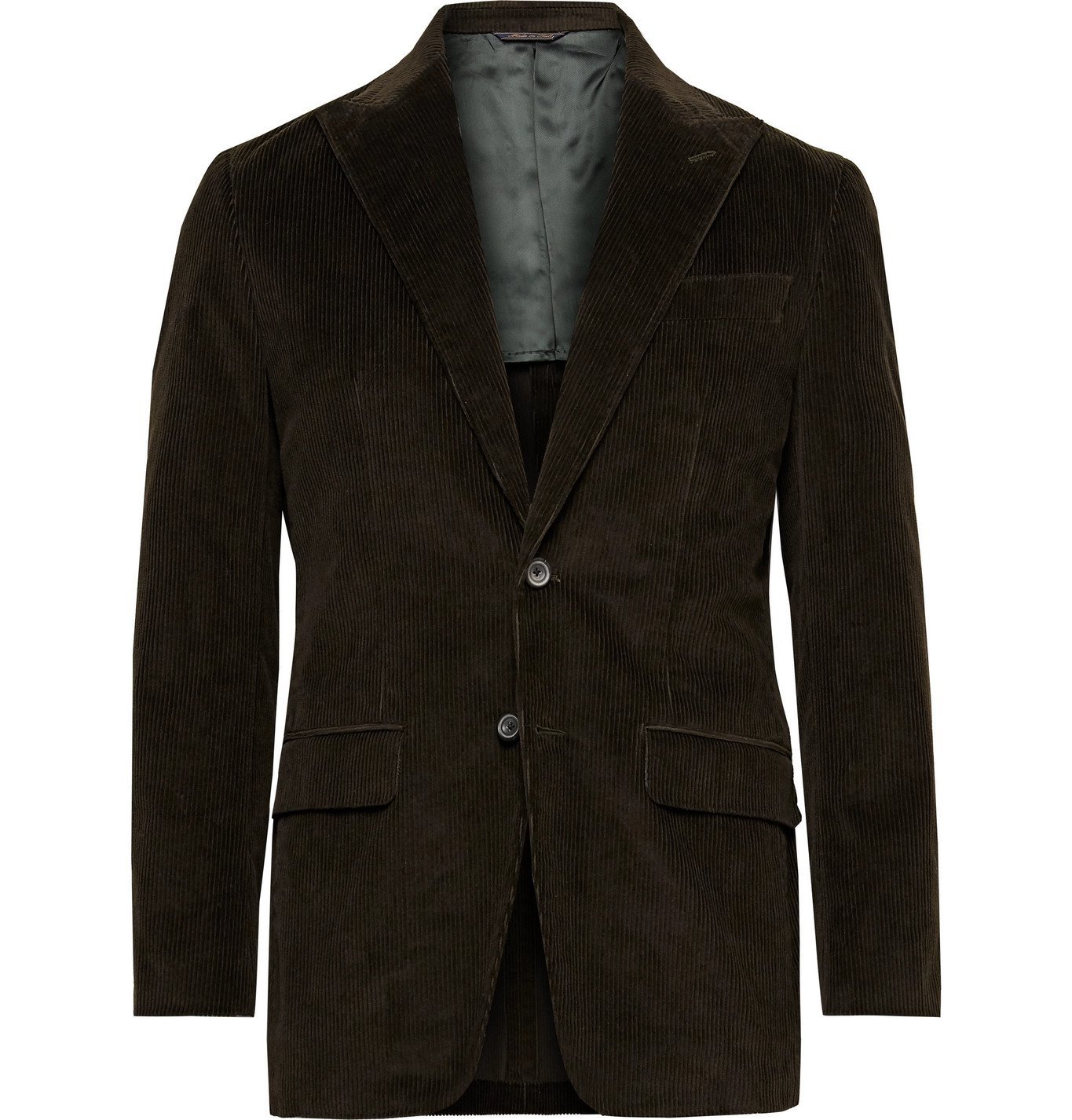 THOM SWEENEY - Stretch-Cotton Corduroy Suit Jacket - Green Thom Sweeney