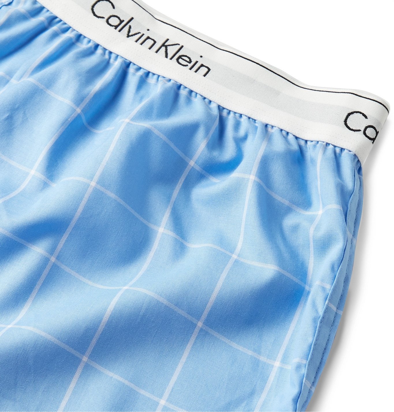 Calvin Klein Underwear - Two-Pack Checked Cotton-Poplin Boxer Briefs ...
