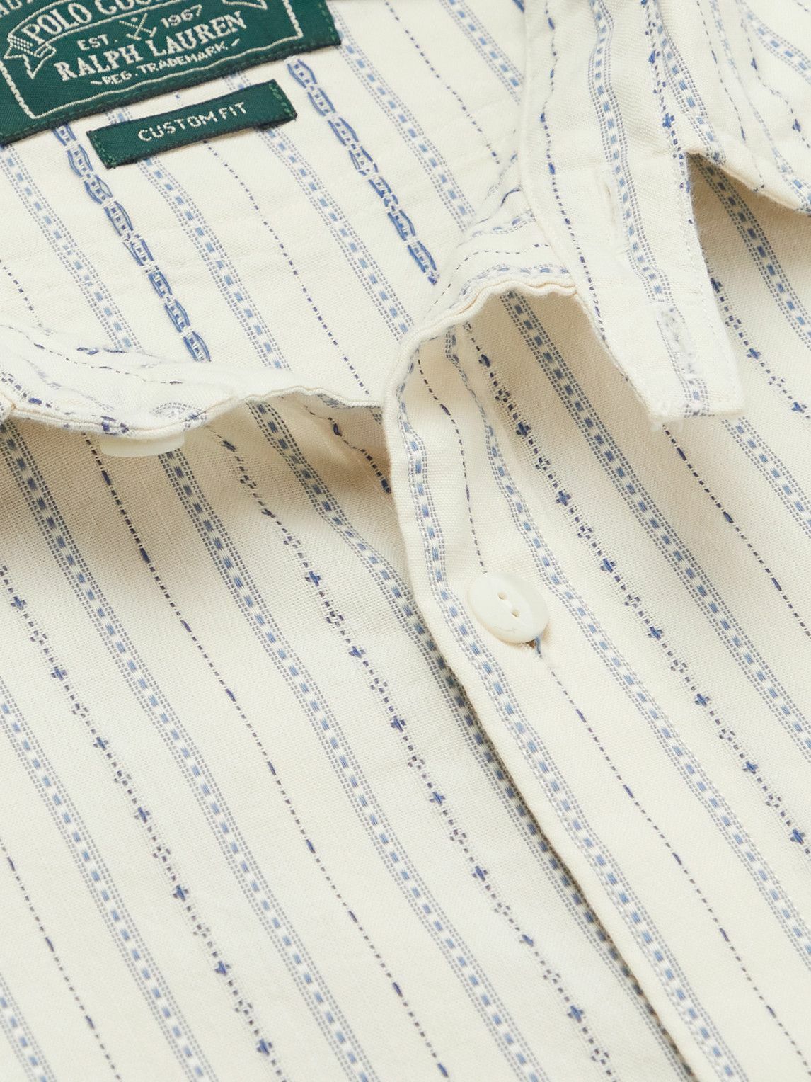 Polo Ralph Lauren - Striped Cotton-Jacquard Shirt - Neutrals