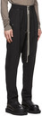 Rick Owens Black Linen & Wool Trousers