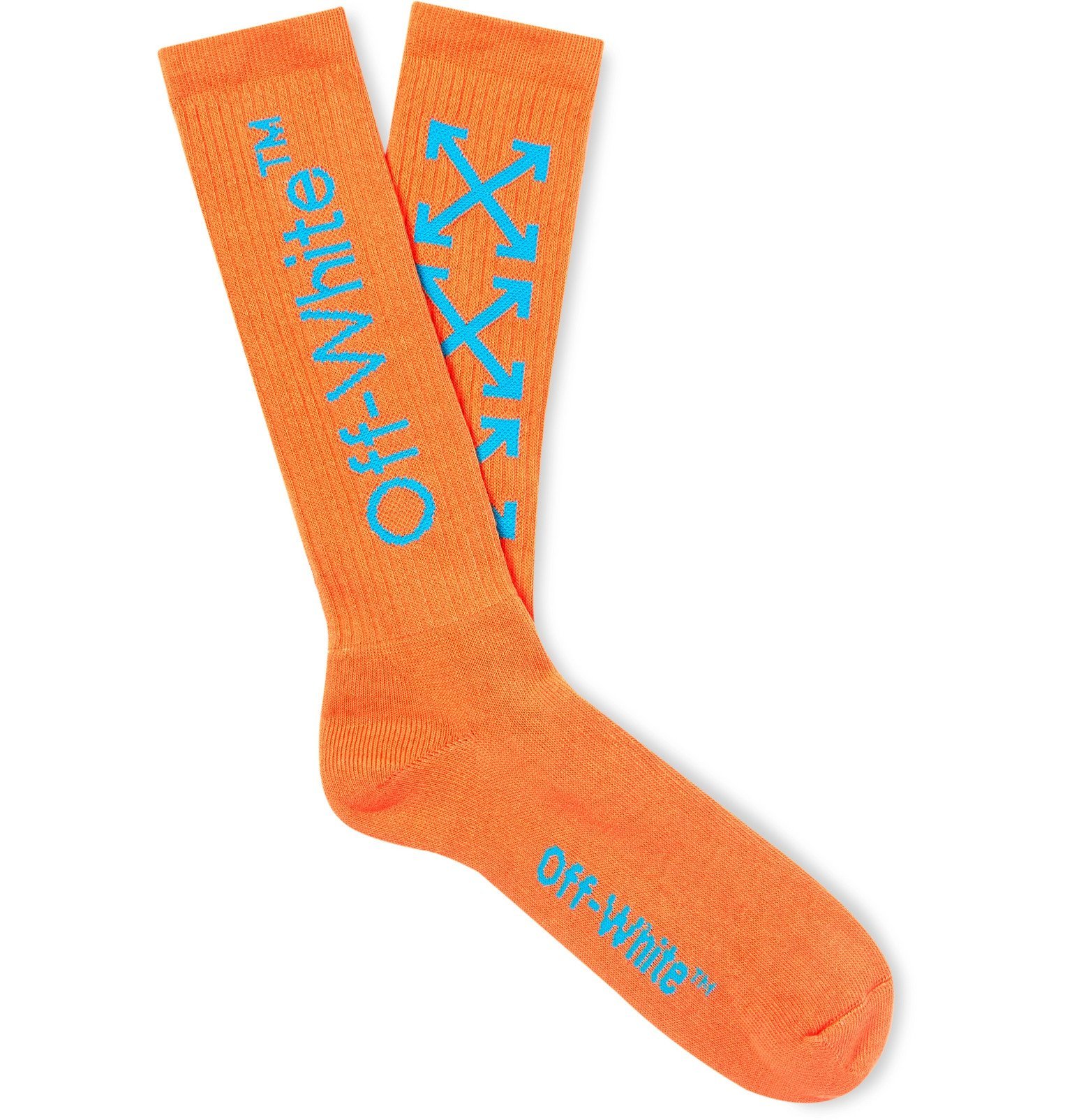 off white socks orange