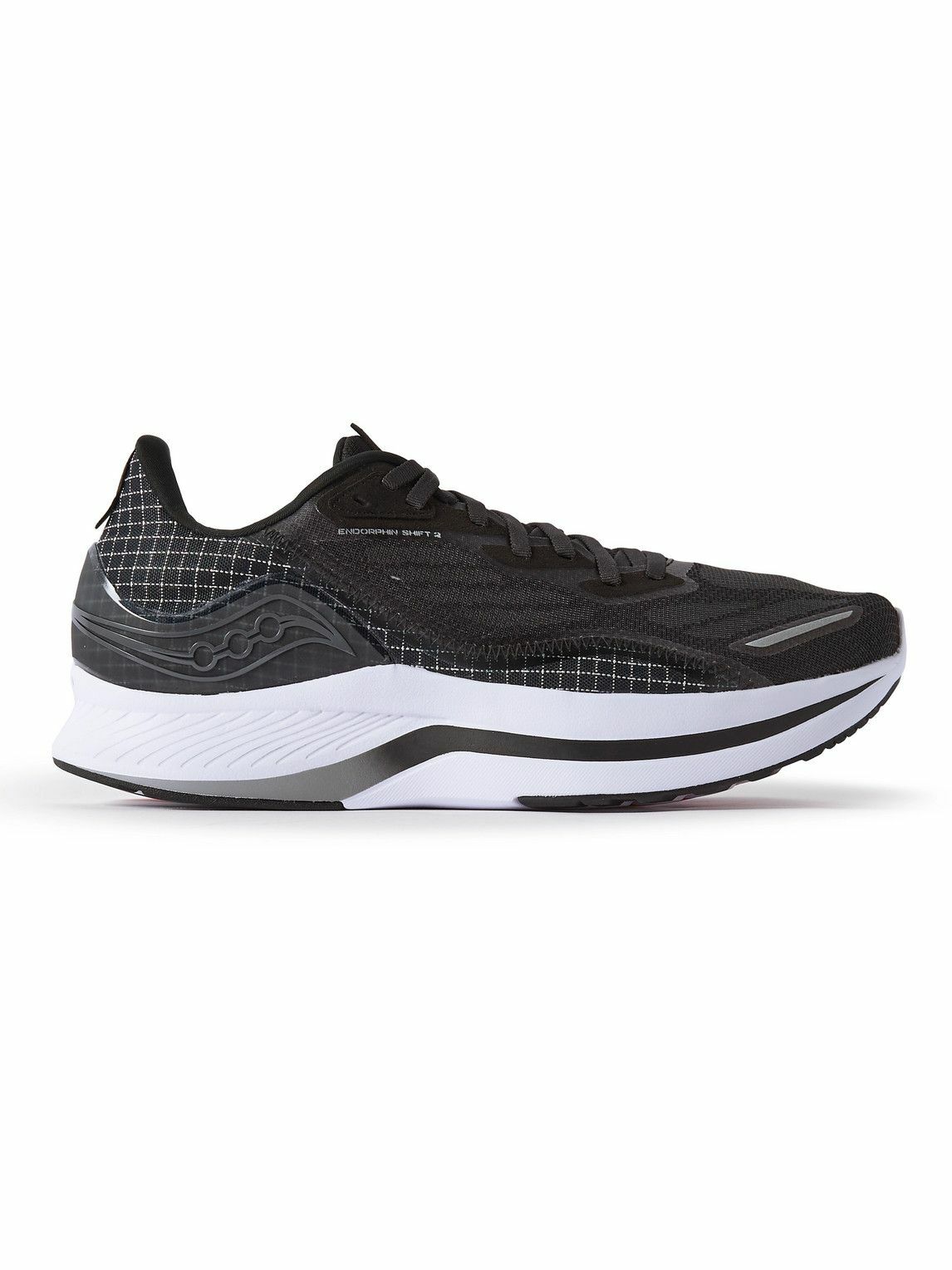 Photo: Saucony - Endorphin Shift 12 TPU-Trimmed Mesh and Canvas Running Sneakers - Black