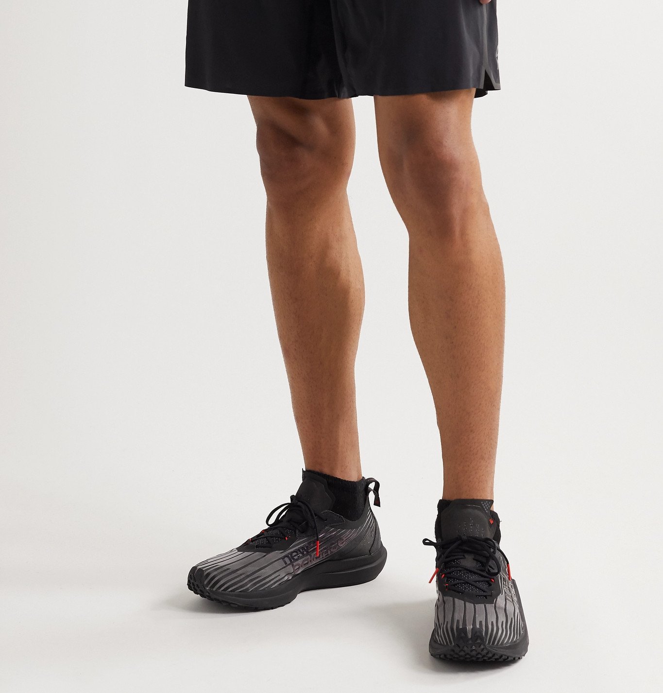 New Balance - FuelCell Speedrift Felt-Trimmed Woven Running Sneakers - Black