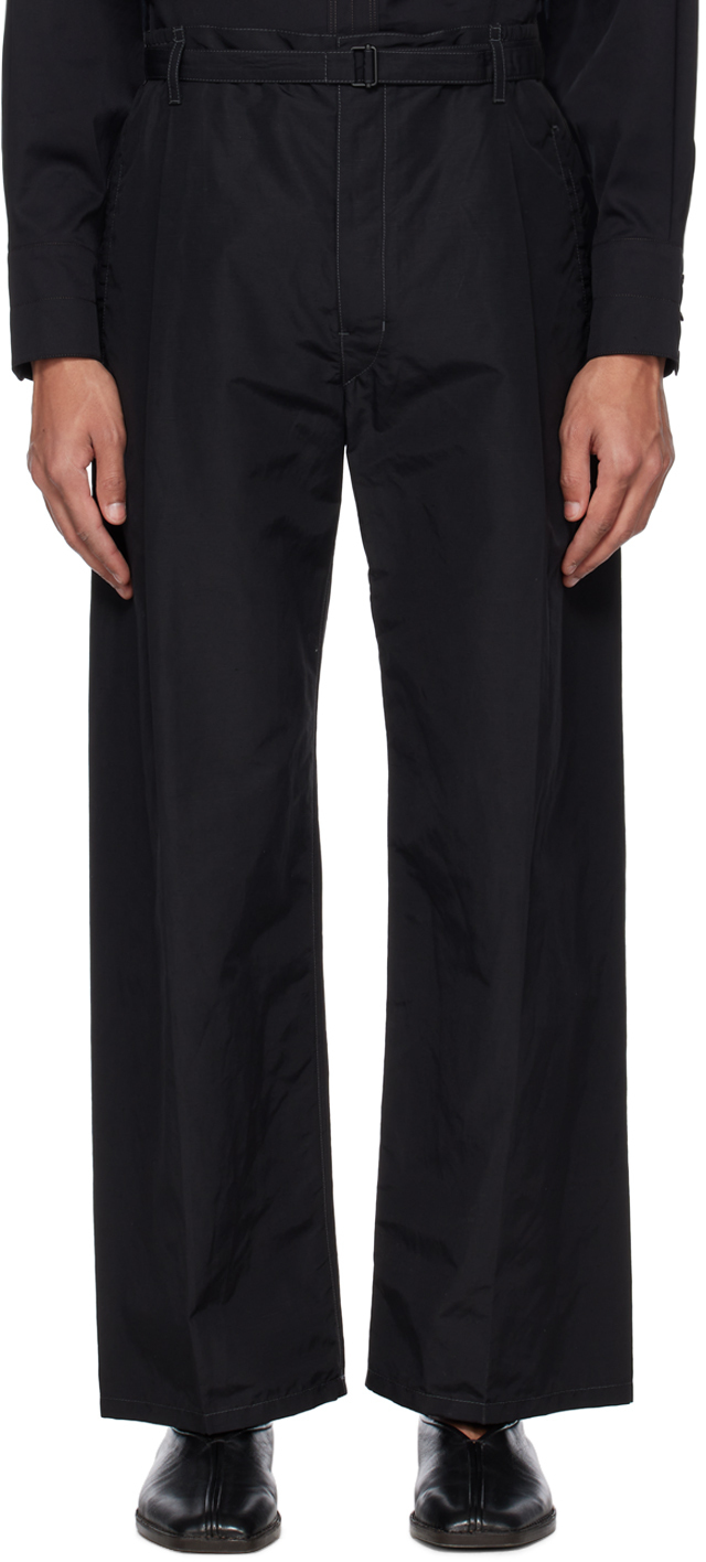 LEMAIRE Black Belted Easy Trousers Lemaire