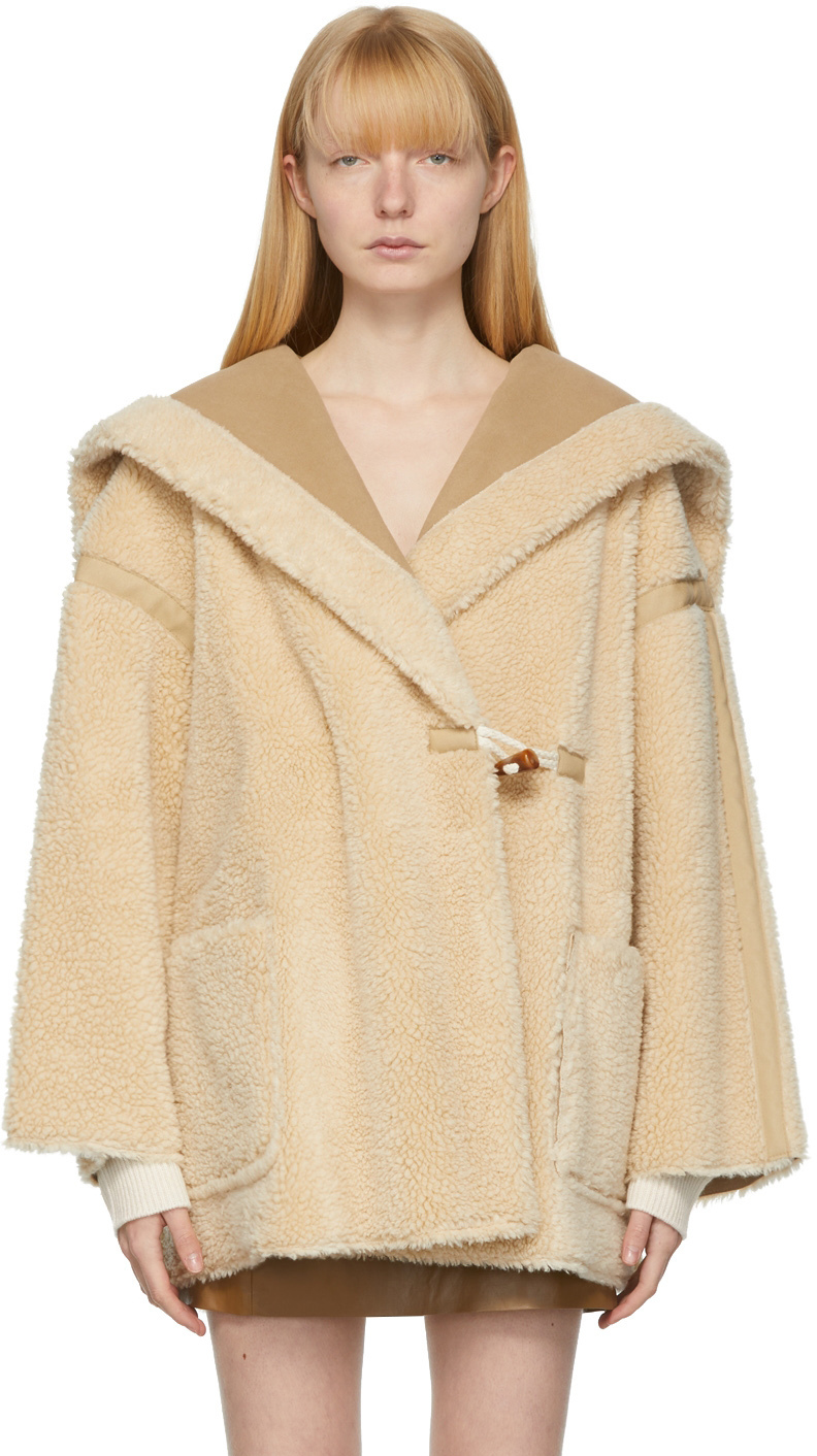 tan faux shearling jacket