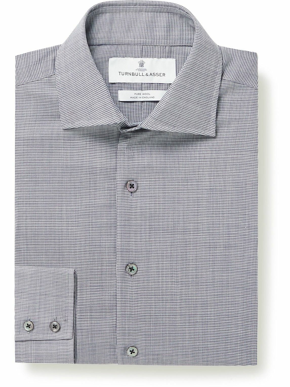 Turnbull & Asser - Shelton Slim-Fit Houndstooth Virgin Wool Shirt ...