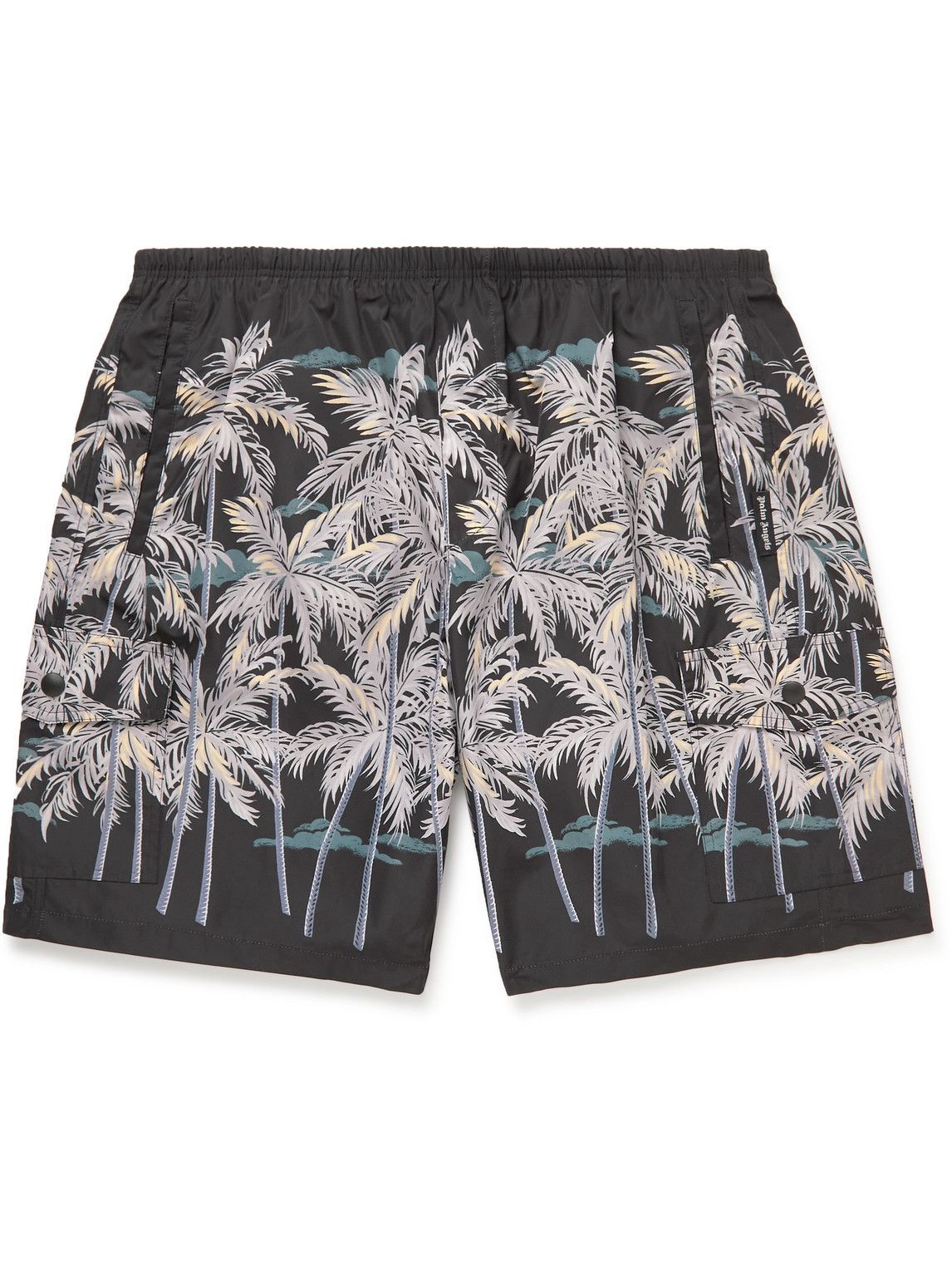 Palm Angels - Straight-Leg Printed Shell Shorts - Black Palm Angels