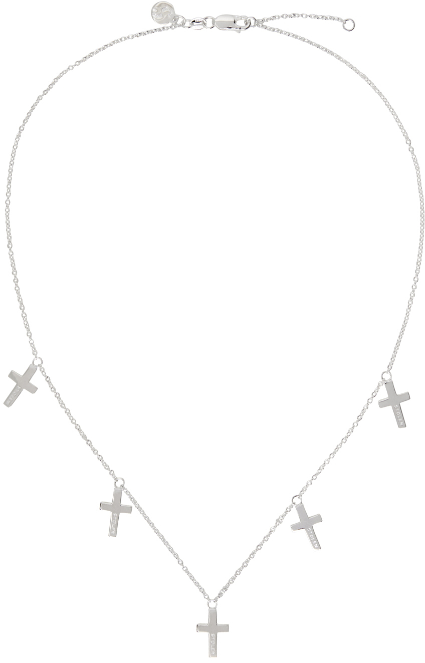 mens multi cross necklace