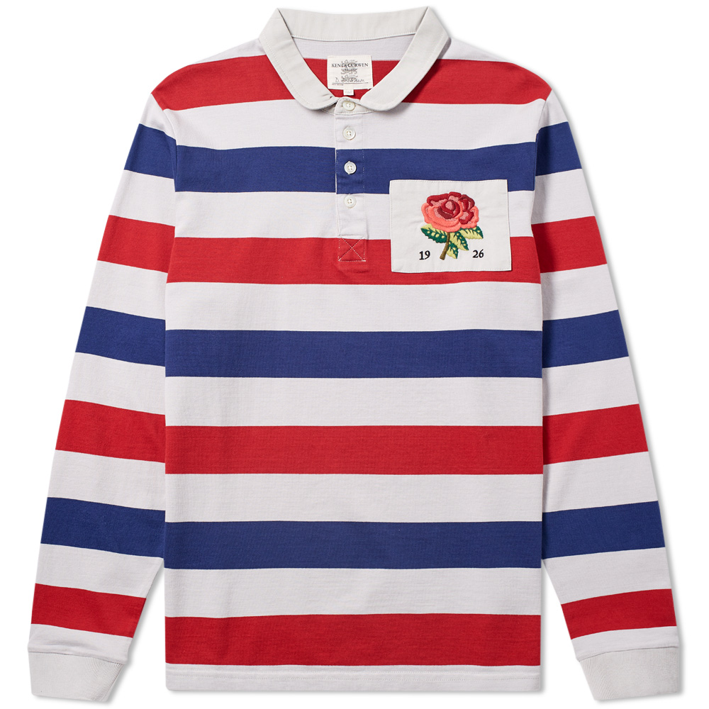 Kent & Curwen Finney Stripe Rugby Shirt Kent & Curwen