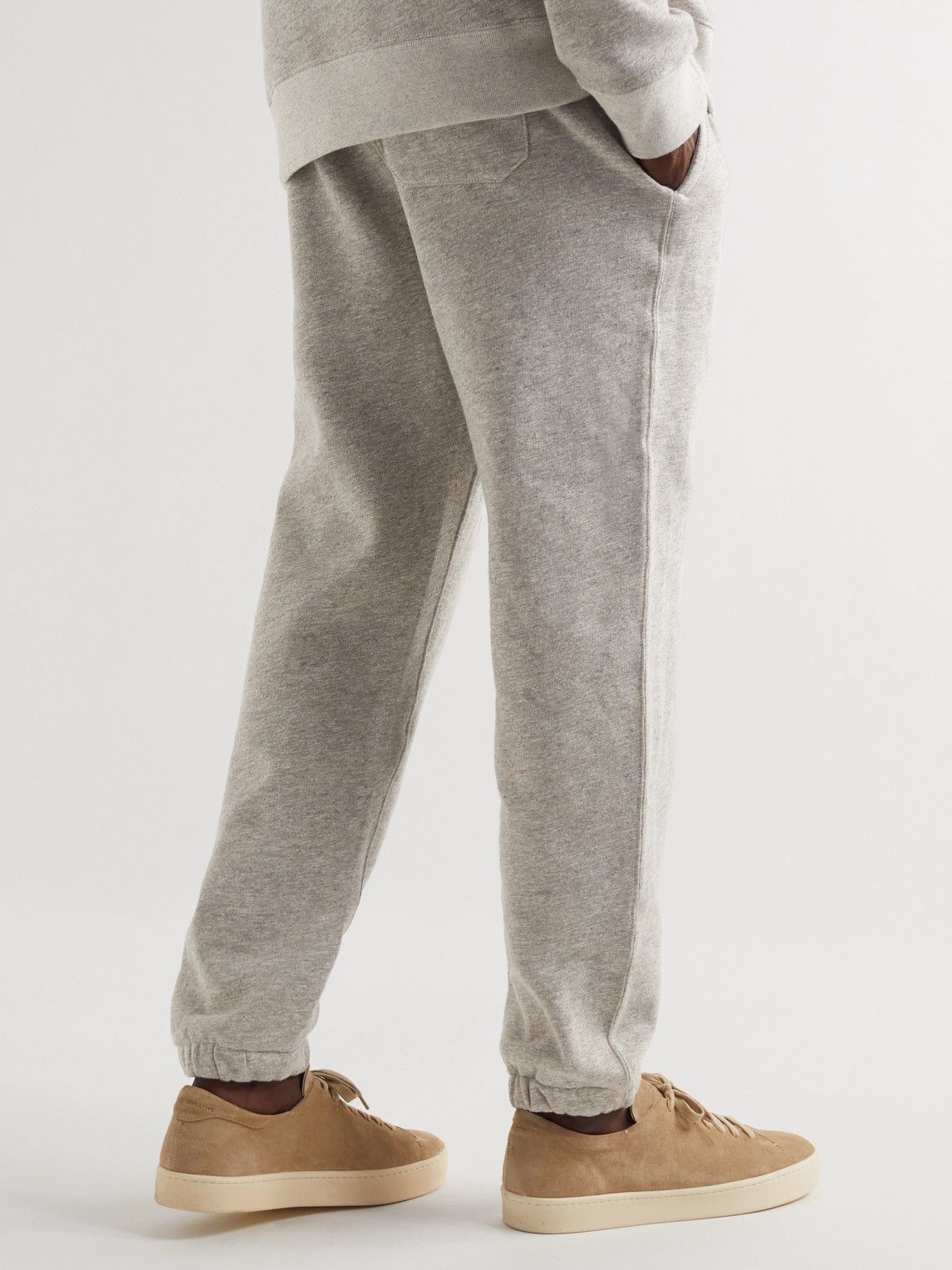 Polo Ralph Lauren - Chariots of Fire Tapered Cotton-Blend Jersey Sweatpants - Gray