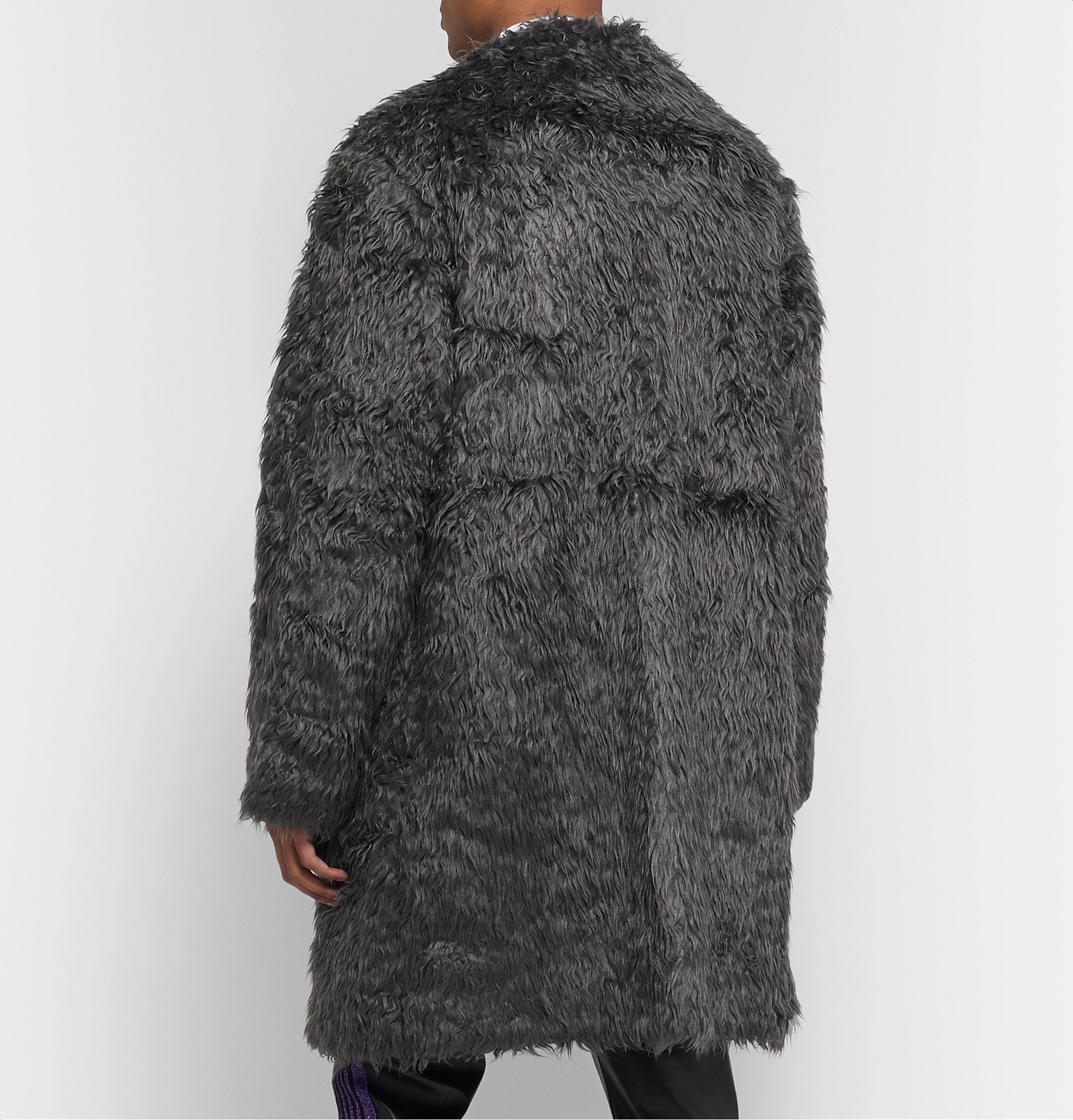 Needles Faux Fur Coat Gray Needles