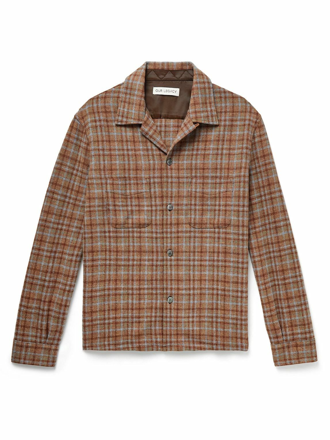 Photo: Our Legacy - Heusen Checked Wool Overshirt - Brown