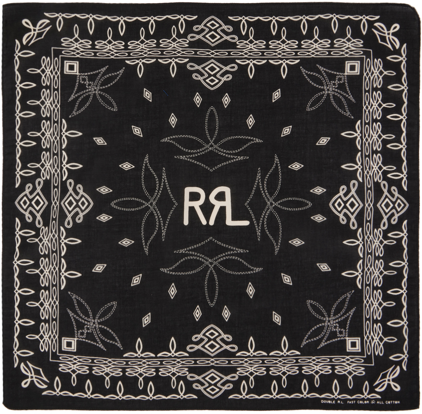 RRL Black Logo Bandana RRL