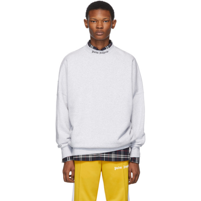 palm angels hoodie grey