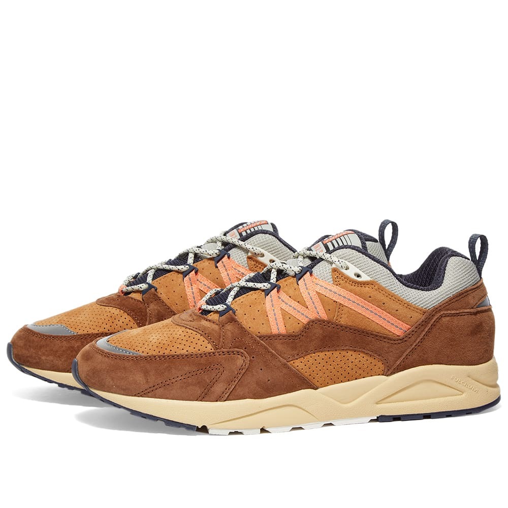 Karhu Men's Fusion 2.0 Sneakers in Rubber/Cadmium Orange Karhu