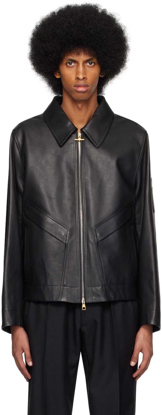 Dunhill Black Utility Leather Jacket Dunhill