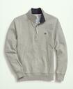 Brooks Brothers Men's Big & Tall Stretch Sueded Cotton Jersey Half-Zip | Grey