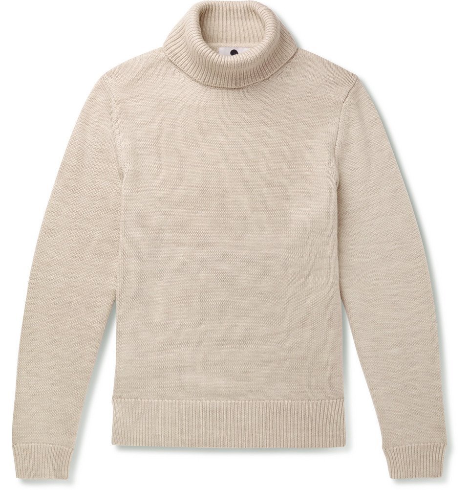 cream mens roll neck