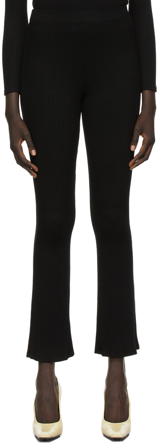 Simon Miller Black Fine Rib Saturn Lounge Pants Simon Miller