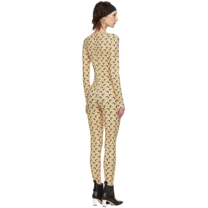 Marine Serre Tan All Over Moon Catsuit Marine Serre