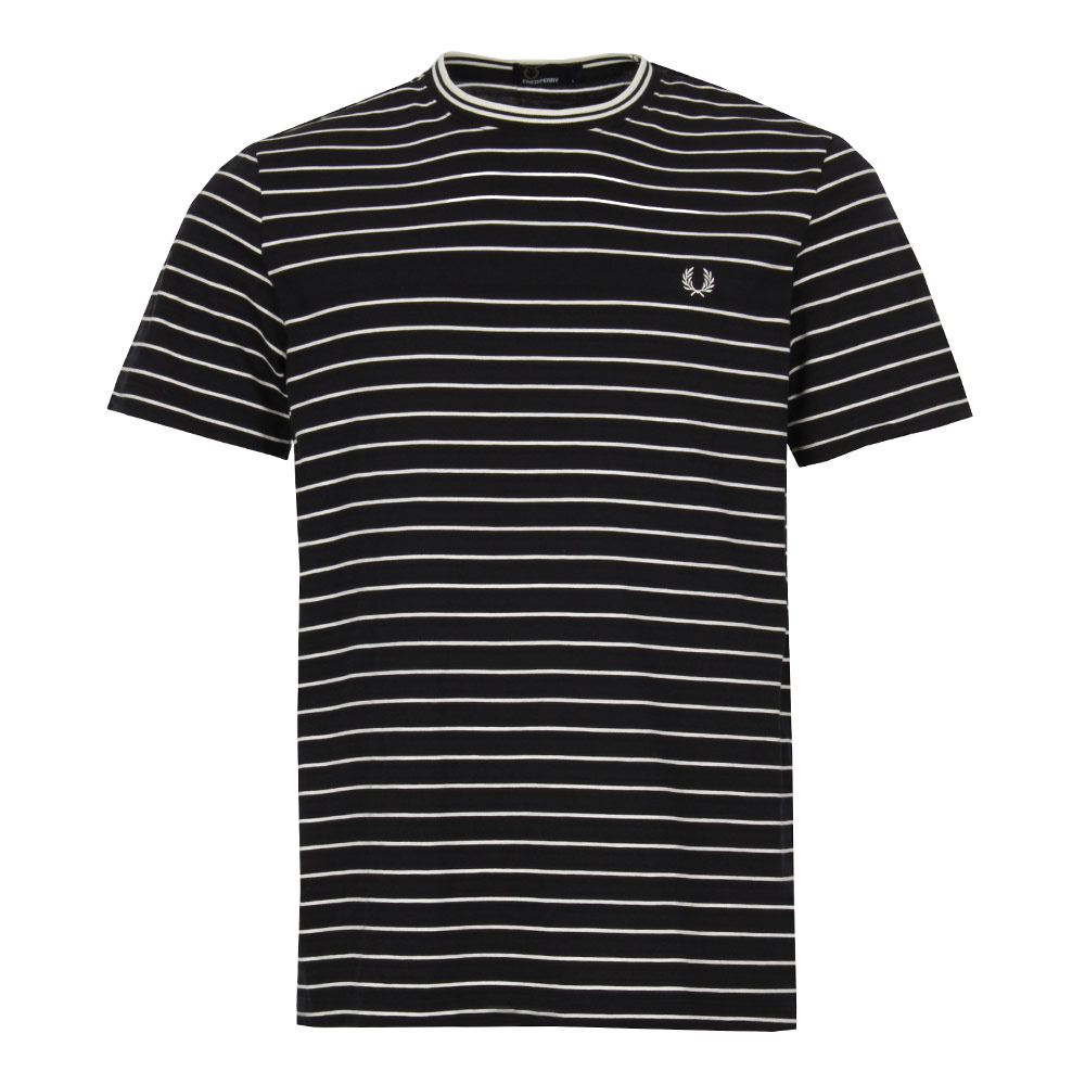 T Shirt Stripe Navy Fred Perry