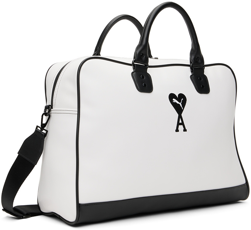 AMI Alexandre Mattiussi White Puma Edition Grip Duffle Bag AMI 