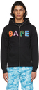 BAPE Black Logo Zip Hoodie
