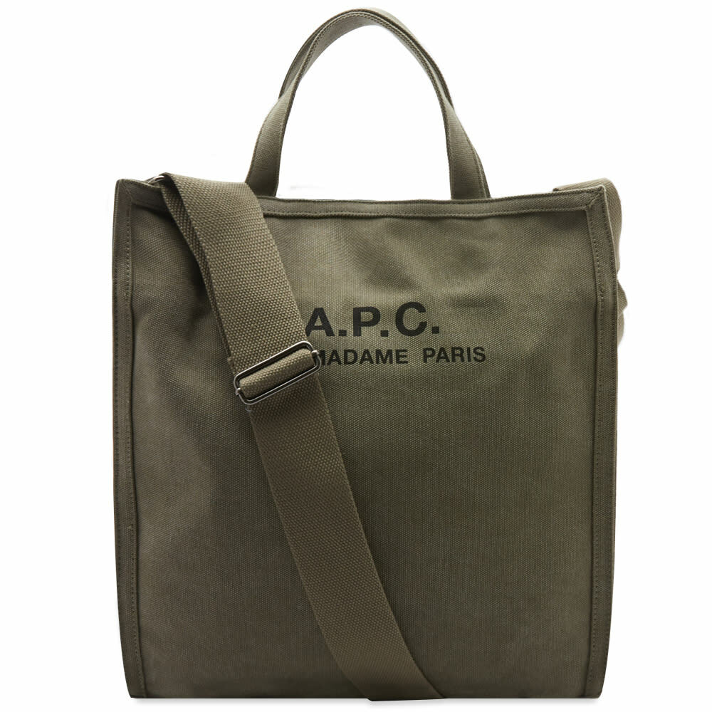 A.P.C. Recuperation Heavy Canvas Tote Bag in Khaki A.P.C.