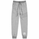 Thom Browne Men's Check Engineered Stripe Sweat Pant in Light Grey