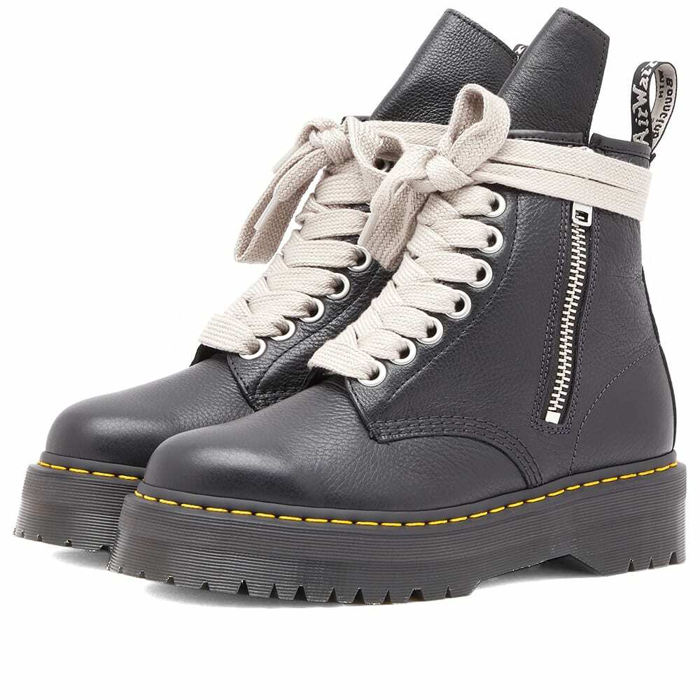 Rick Owens x Dr. Martens Quad Sole Jumbo Lace Boot in Black