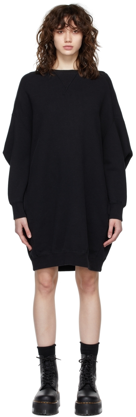 R13 Brown Grunge Sweatshirt Short Dress R13