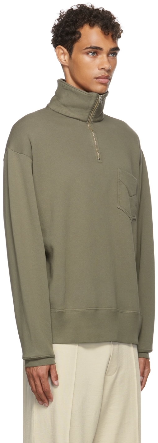 khaki quarter zip