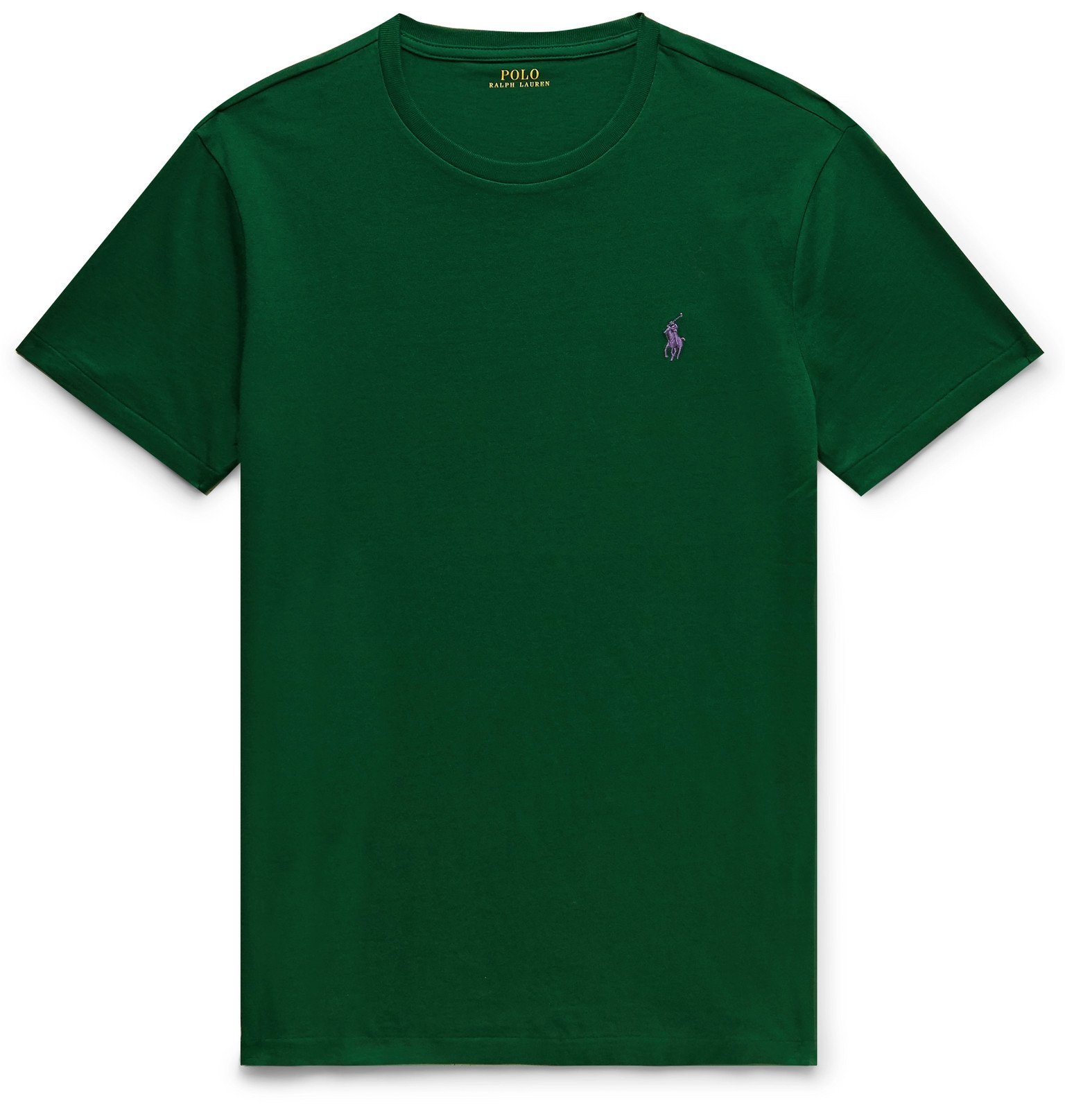 Polo Ralph Lauren - Logo-Embroidered Cotton-Jersey T-Shirt - Green Polo ...