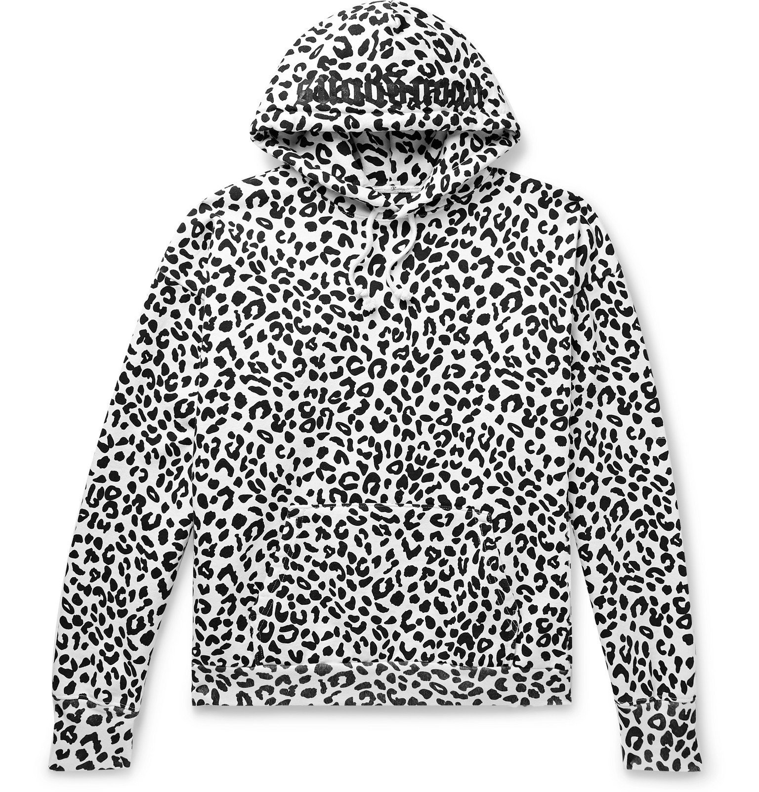 Leopard-Print Fleece-Back Cotton-Jersey 