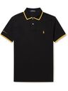 Polo Ralph Lauren - Slim-Fit Logo-Embroidered Cotton-Piqué Polo Shirt - Black