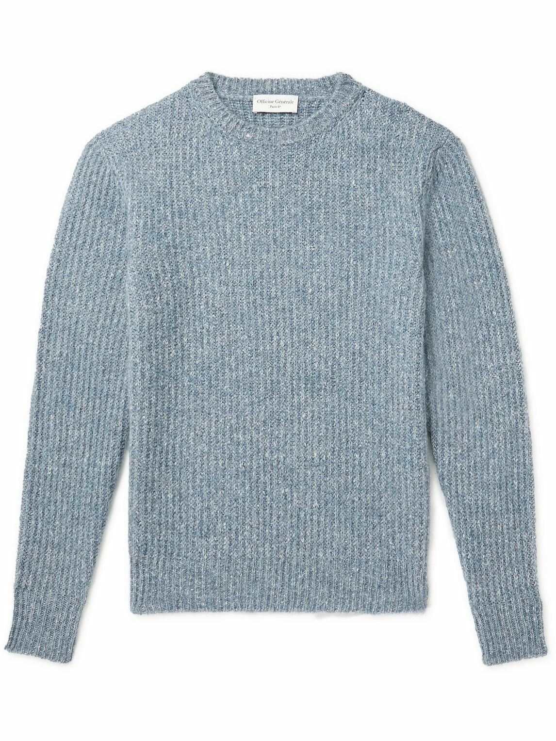 Officine Générale - Marco Ribbed Wool-Blend Sweater - Blue Officine ...