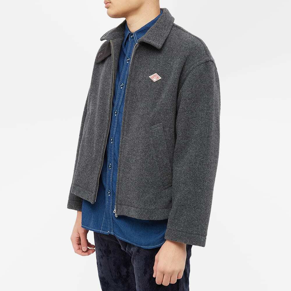 Danton Men's Wool Zip Jacket in Grey Danton