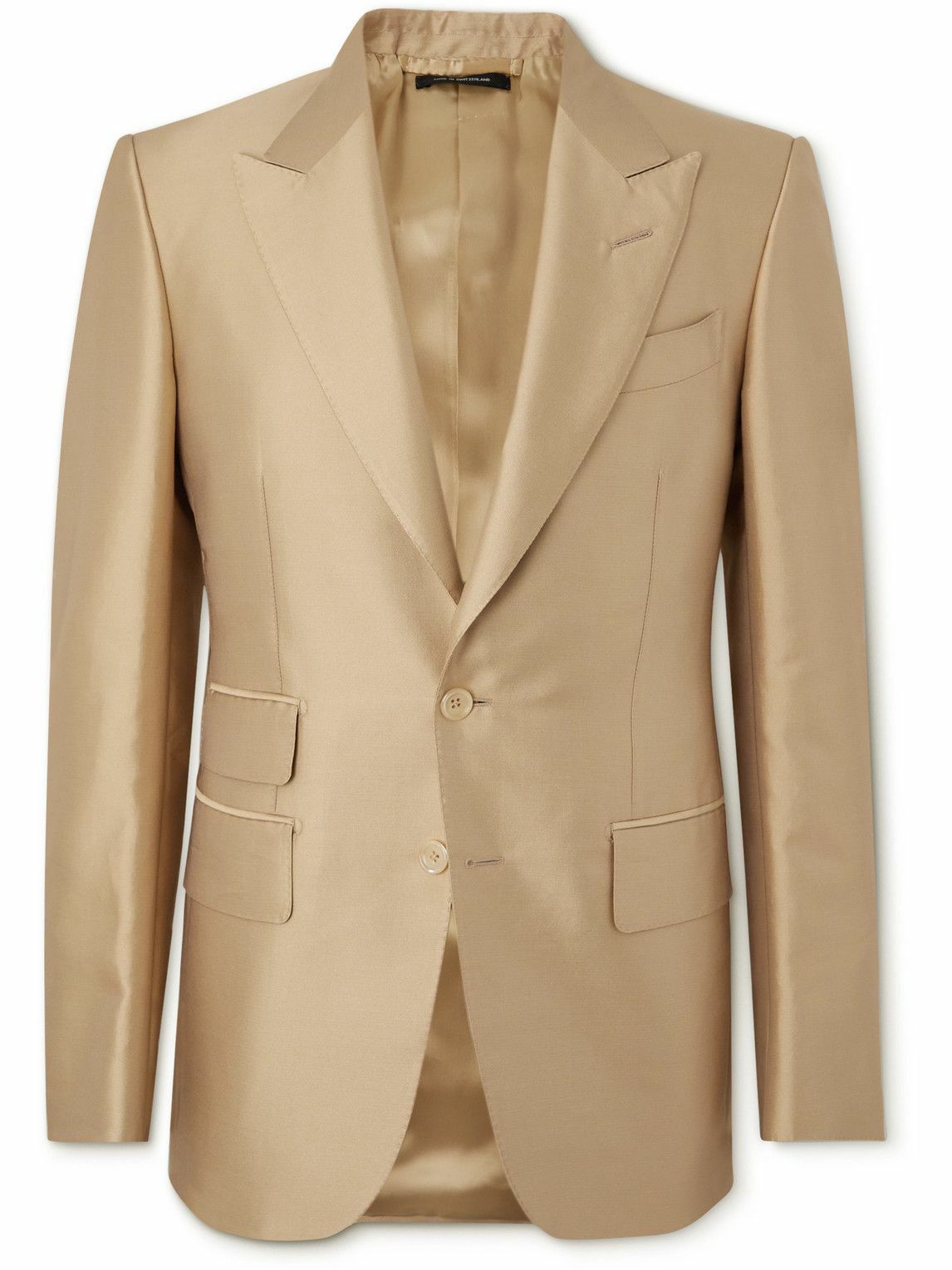 TOM FORD - Slim-Fit Satin-Twill Suit Jacket - Gold TOM FORD