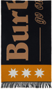 Burberry Navy Jacquard Logo Scarf