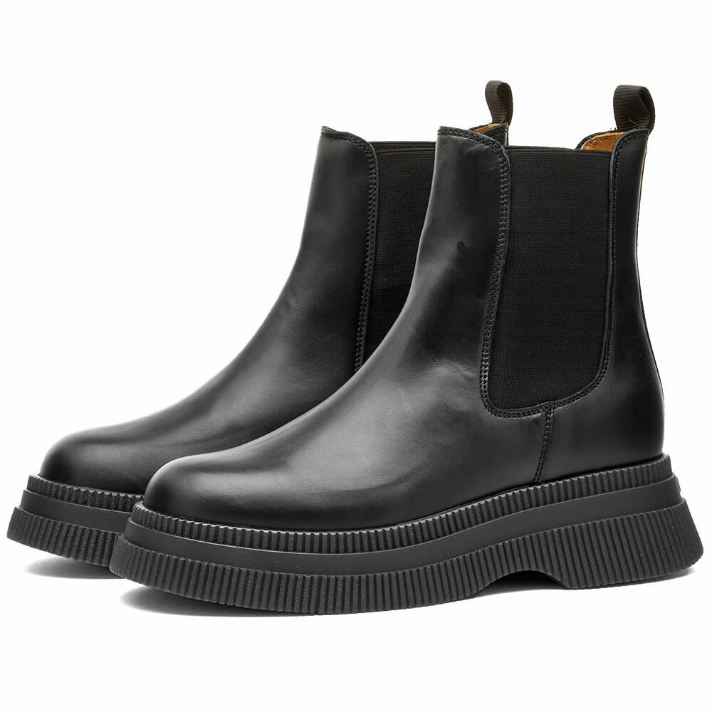 GANNI Women's Creeper Chelsea Boot in Black GANNI