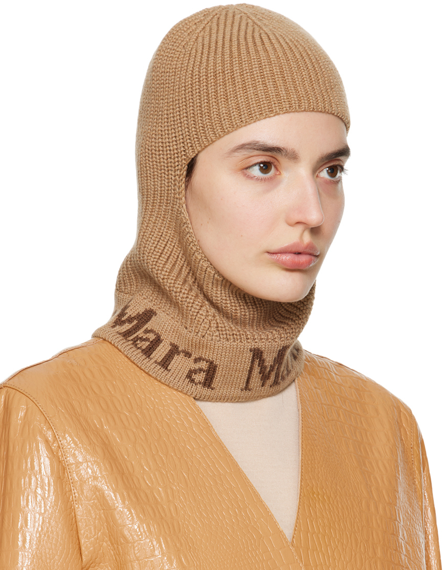 Max Mara Tan Wool Balaclava Max Mara