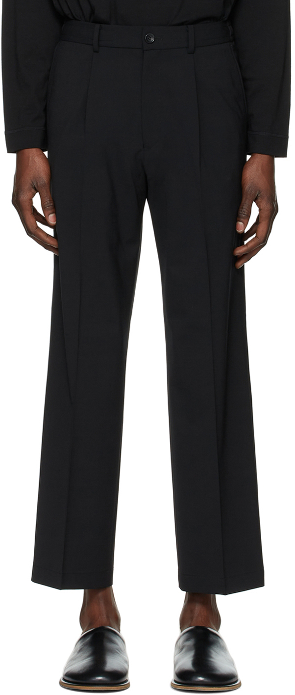 N.Hoolywood Black Wide Trousers N.Hoolywood