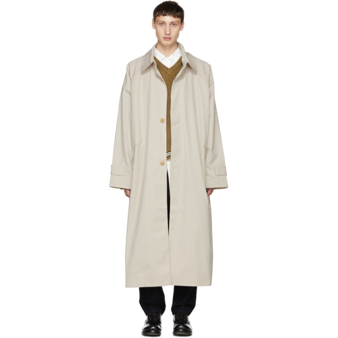 Hed Mayner Beige Oversized Trench Coat Hed Mayner