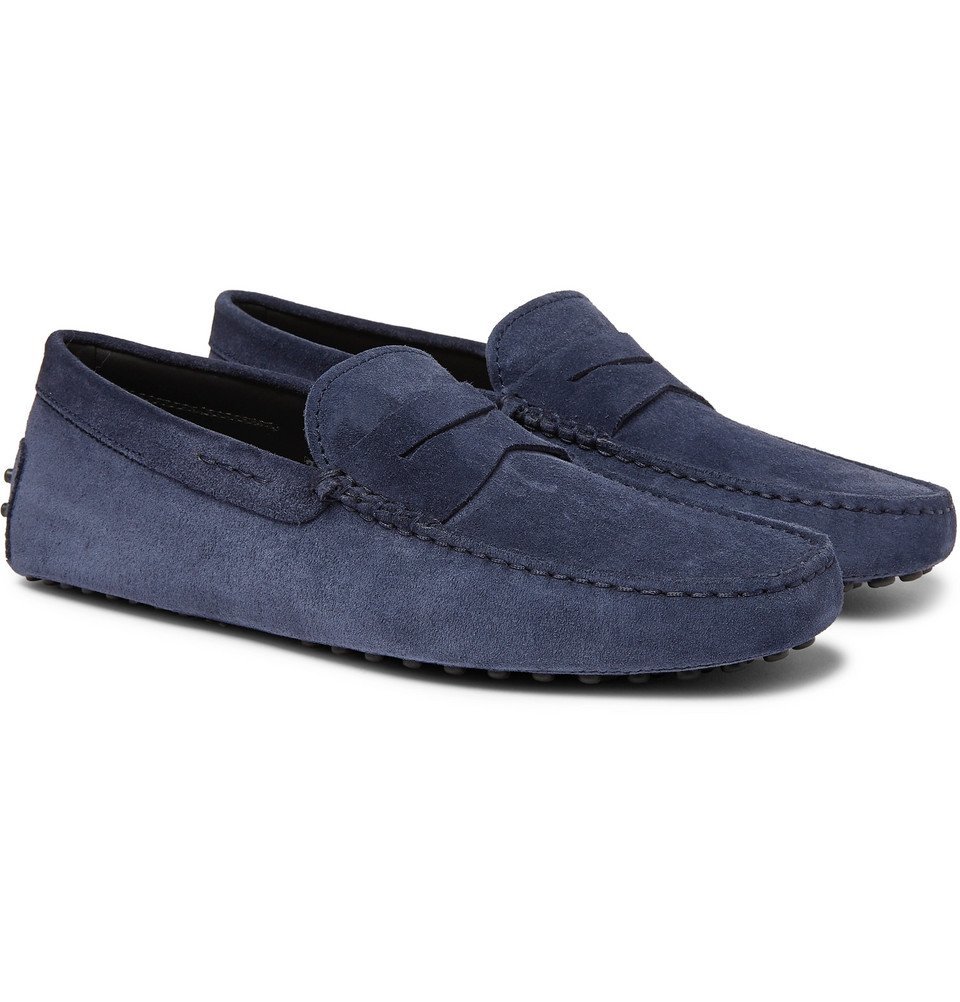 Tod's - Gommino Suede Driving Shoes - Navy Tod's