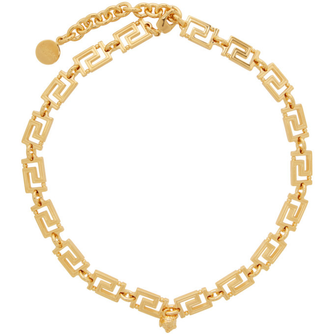 Versace Gold Logo Link Necklace Versace