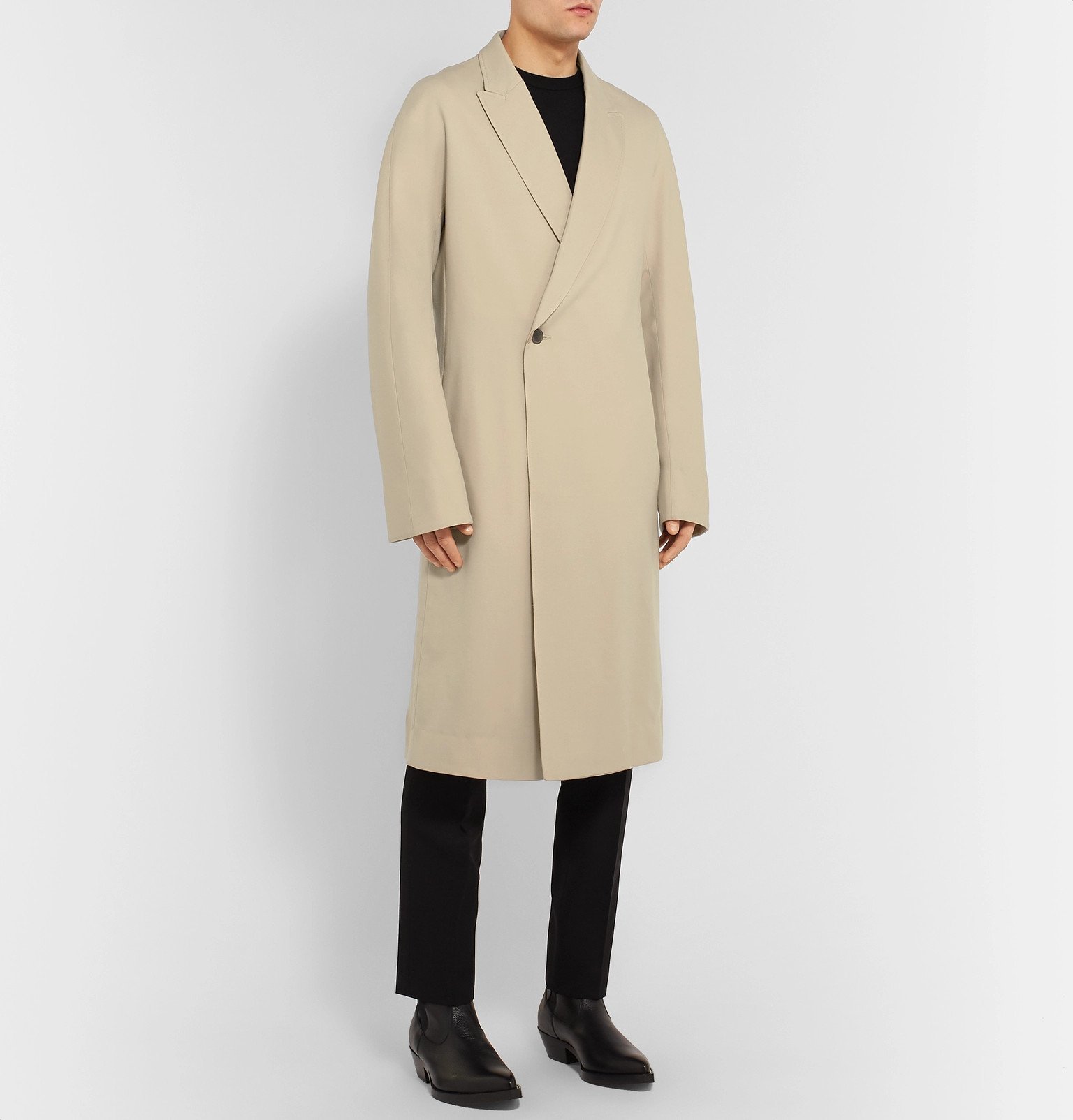 cream wool blend coat