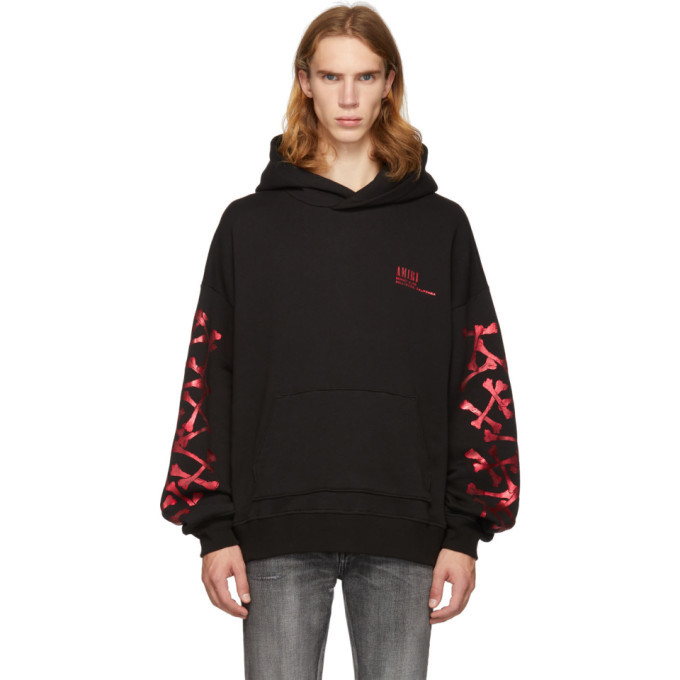 Amiri Black Sunset Bones Foil Hoodie Amiri