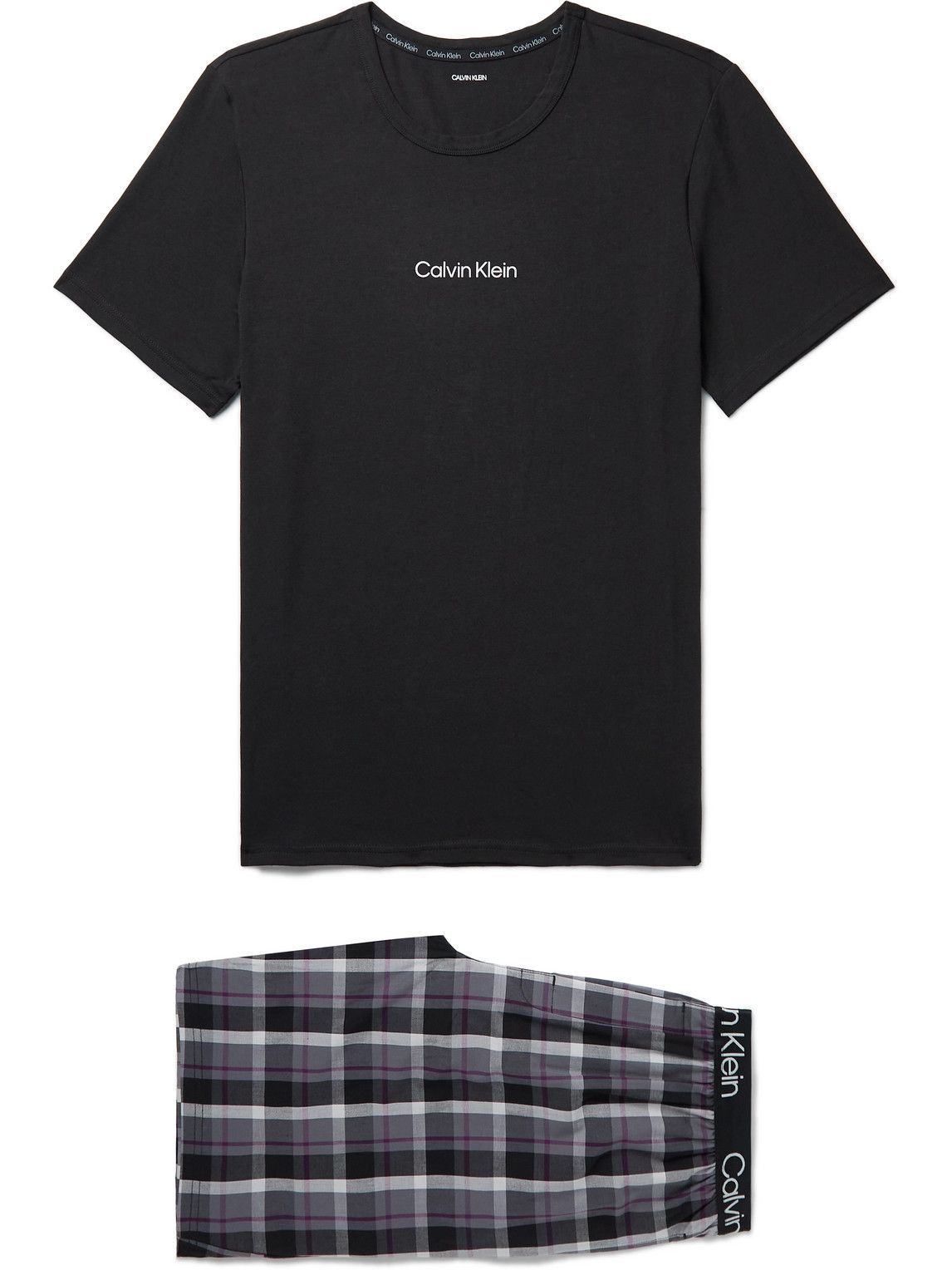 Calvin Klein Underwear - Logo-Print Cotton-Blend Jersey Pyjama Set ...